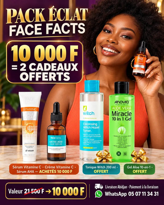 Pack N°55 Éclat Face Facts — 5 soins visage dont 2 offerts