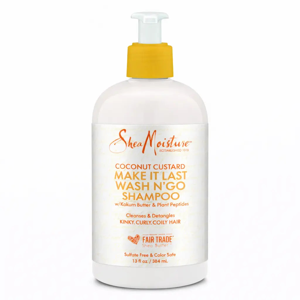 Shampooing SheaMoisture Coconut Custard Wash N'Go Boucles — 384 ml