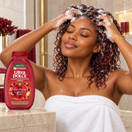 Shampooing Protection Couleur Garnier Ultra Doux Argan & Cranberry — Cheveux Colorés — 250 ml