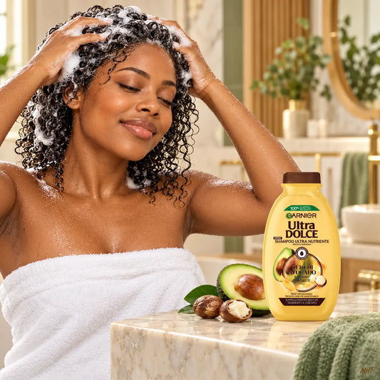 Shampooing Ultra Nutrition Garnier Ultra Doux Avocat & Karité — Cheveux Très Secs — 250 ml