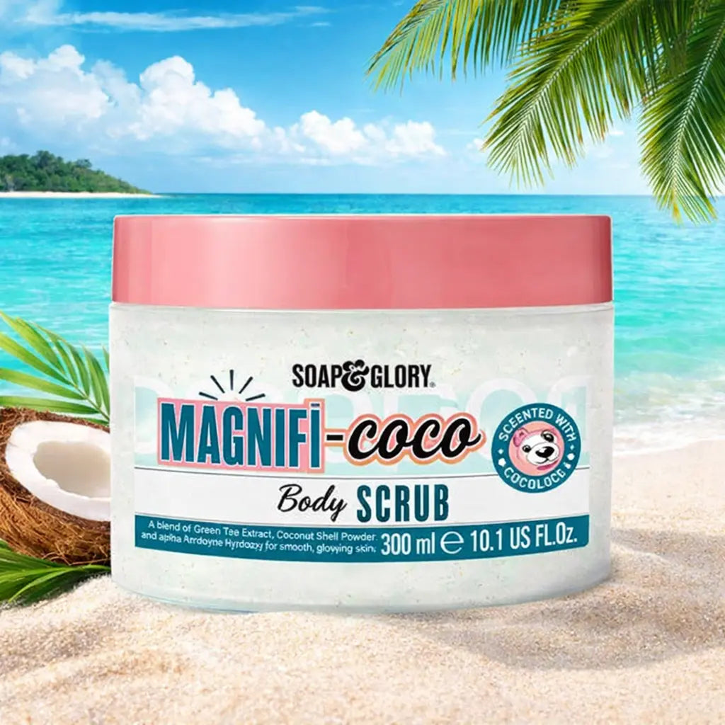 Soap & Glory – Magnifi-Coco Body Scrub Gommage Corporel Exfoliant à la Noix de Coco – 300 ml Soap & Glory