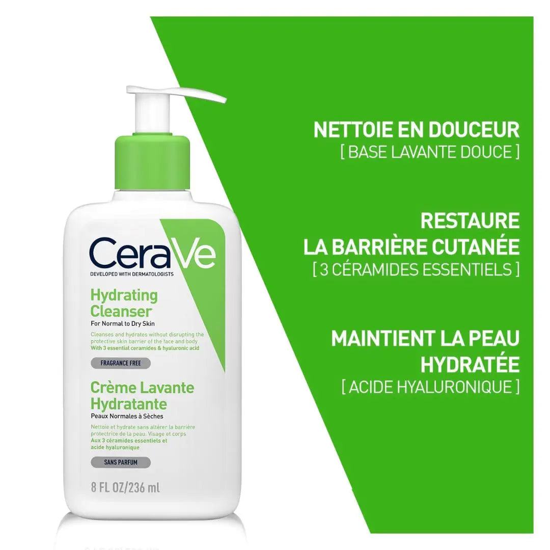 0 Cerave Crème Lavante Hydratante Peaux Normales à Sèches 236 Ml Cerave