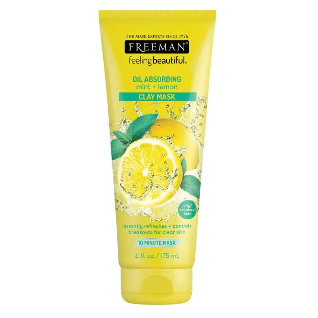 0 Freeman Masque  absorbant l'huile de menthe + argile citron - 175ml FREEMAN