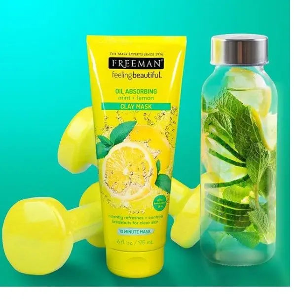 0 Freeman Masque  absorbant l'huile de menthe + argile citron - 175ml FREEMAN
