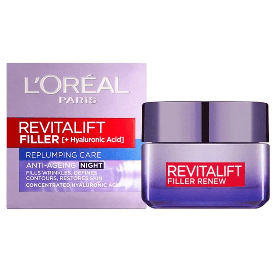 0 L'Oreal Revitalift Filler Soin Repulpant Crème de Nuit Anti-Âge - 50ml L'oreal