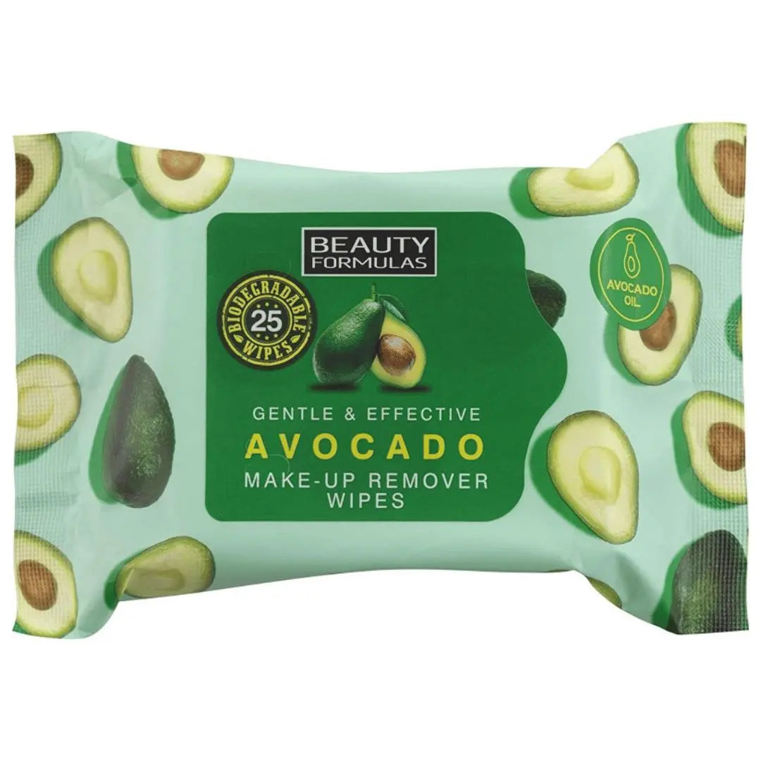 1 Beauty Formulas lingettes démaquillantes avocat 25 lingettes BEAUTY FORMULAS
