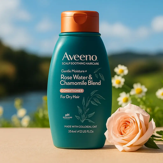 1.0 Aveeno Gently/Gentle Moisture Après-shampooing à l'eau de rose et à la camomille 354 ml AVEENO