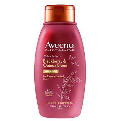 1.0 Aveeno Protection des couleurs Shampooing capillaire avec mûre et quinoa, 354 ml AVEENO