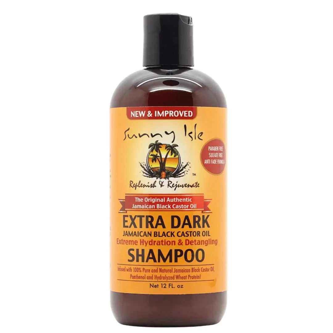 1.1 Sunny Isle Shampoing  hydratant RICIN NOIR 354ml (Extra Dark) SUNNY ISLE