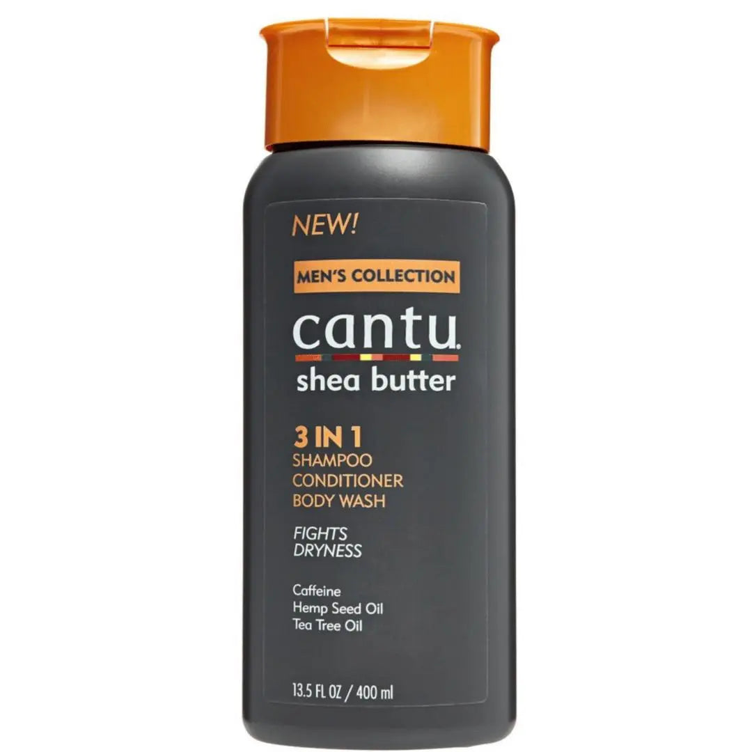 1.2 Cantu Shampoing Après-shampooing Et Nettoyant Pour Le Corps 3 En 1 Homme 400ml CANTU