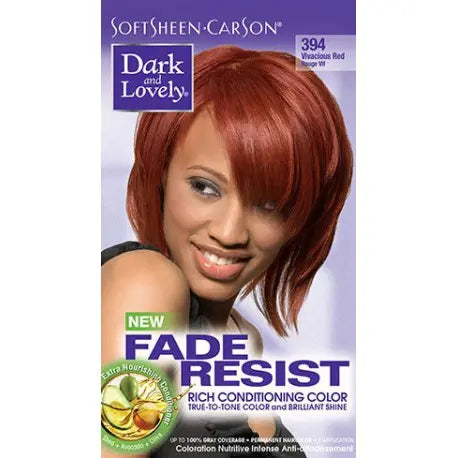 10. Dark & Lovely Fade Resist Rich Conditioning Hair Color, 394 Rouge vif DARK & LOVELY COL