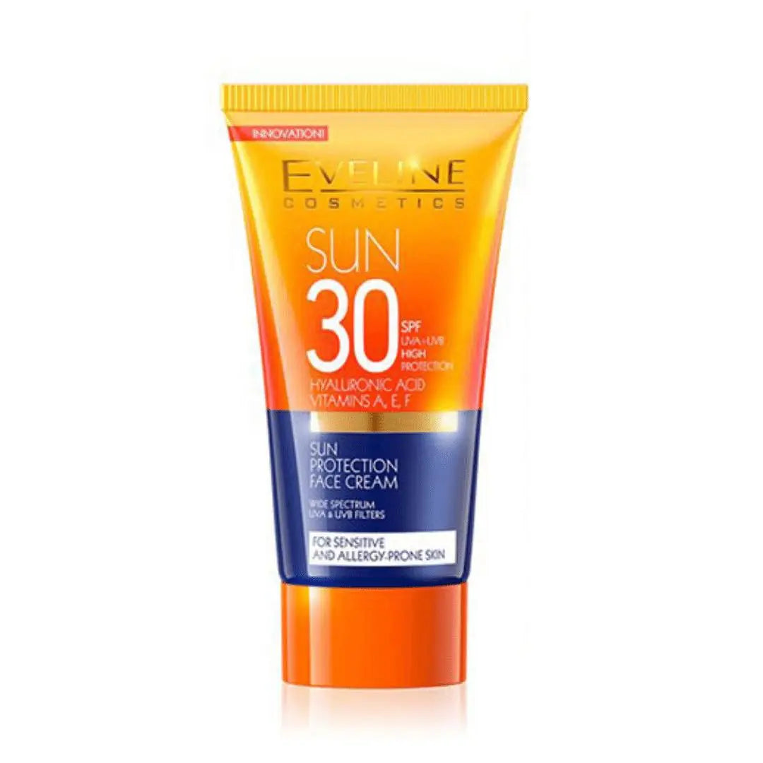 10. Eveline Cosmetics Creme Solaire Pour Visage 30 FPS (Peau Sensibles ) EVELINE