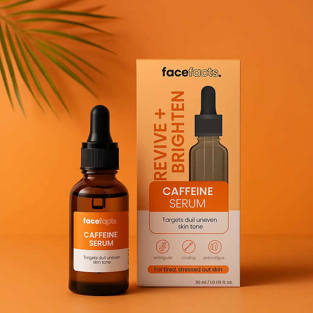 10. Face Facts Raviver et illuminer Sérum facial énergisant à la caféine 30ML Face Facts