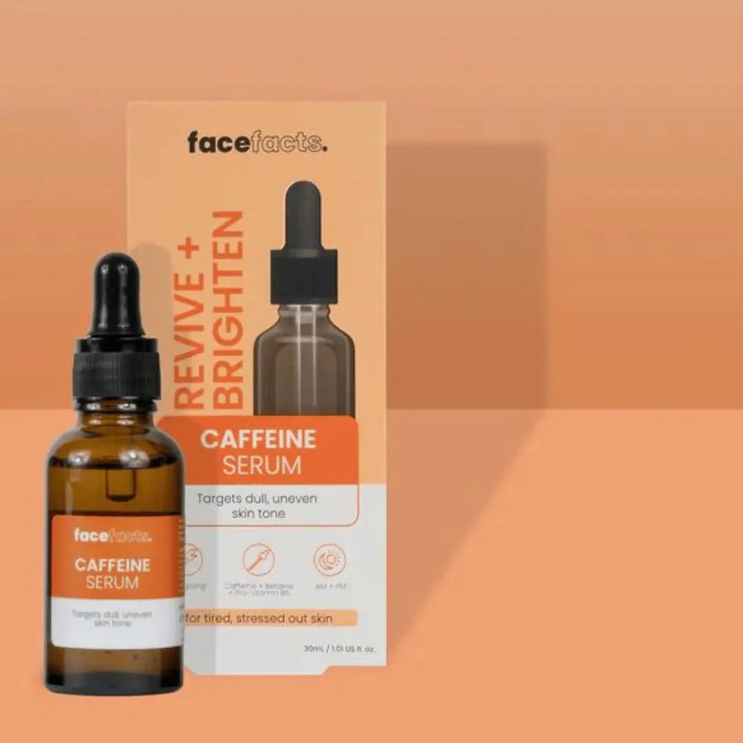 10. Face Facts Raviver et illuminer Sérum facial énergisant à la caféine 30ML Face Facts