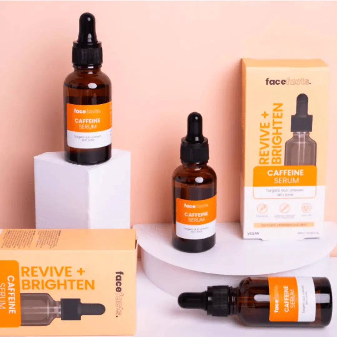 10. Face Facts Raviver et illuminer Sérum facial énergisant à la caféine 30ML Face Facts