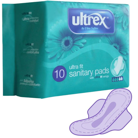 10. Ultrex Lot de 10 serviettes hygiéniques  Ultra Fit Ultrex