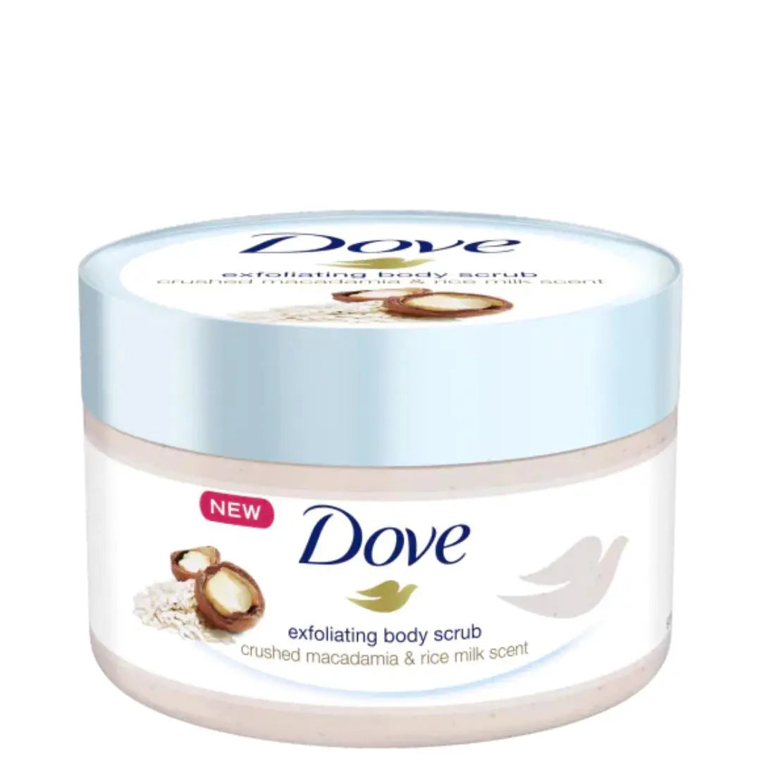 1,1 Dove Gommage corporel au parfum de macadamia broyée et de lait de riz 225 Ml DOVE