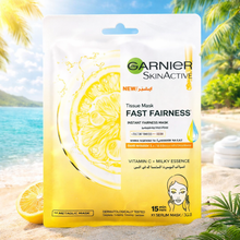 Charger l'image dans la galerie, Garnier SkinActive Fast Fairness Tissue Mask – Vitamin C &amp; Milky Essence