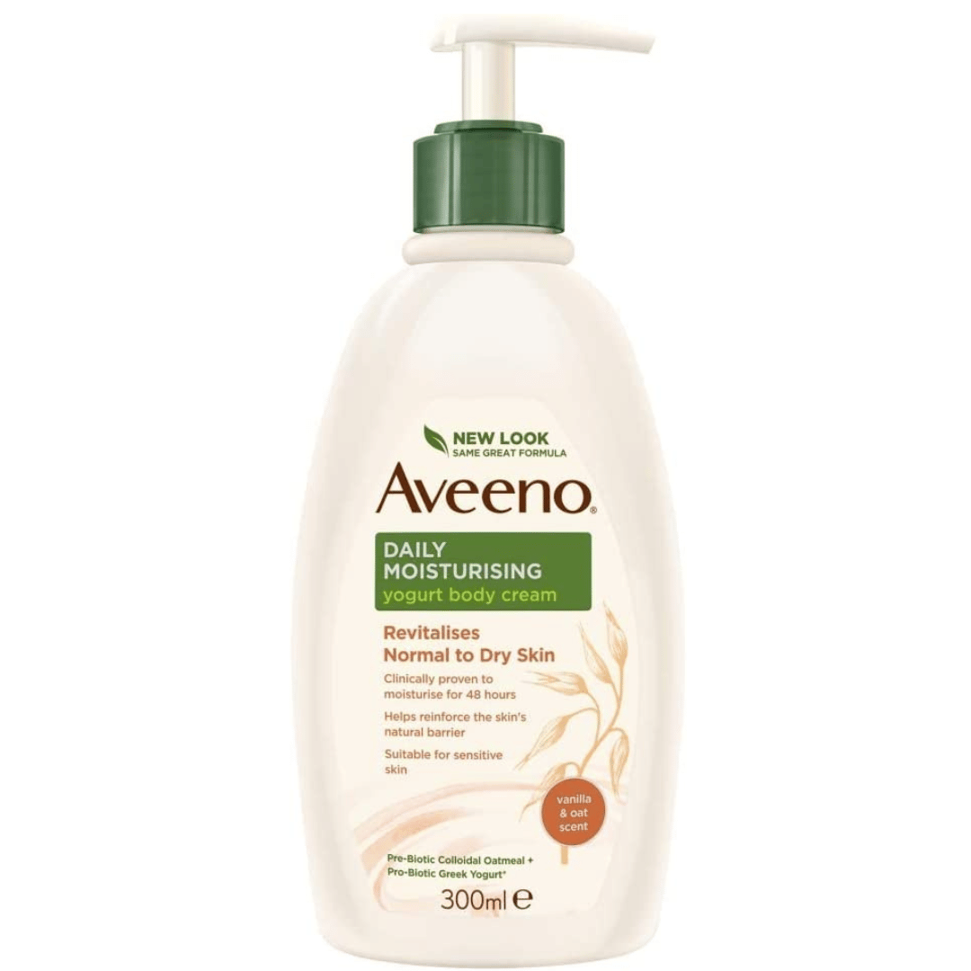 AVEENO Crème Corporelle Hydratante Quotidienne au Yaourt Parfum Abricot & Miel 300ml AVEENO