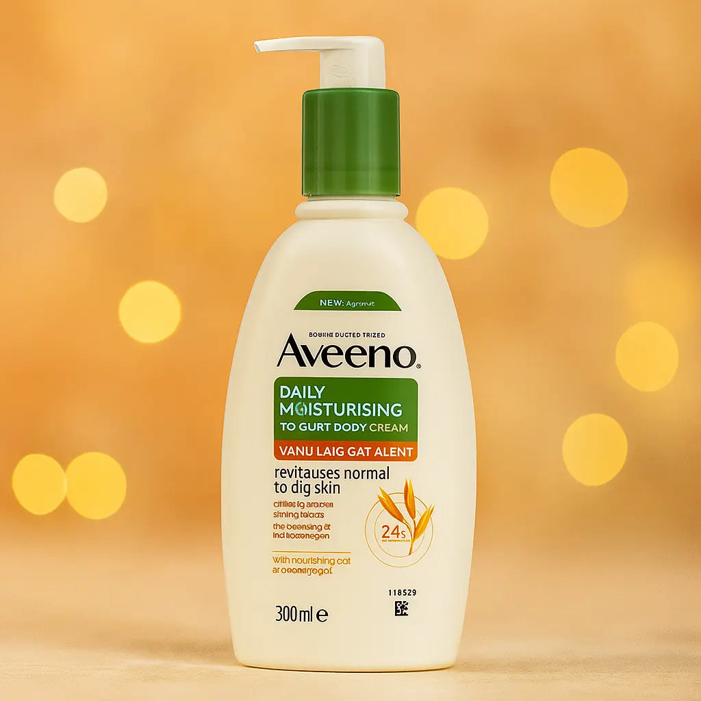 AVEENO – Crème pour le corps au yogourt hydratant quotidien – Parfum de vanille et d’avoine (pompe 300 ml) AVEENO
