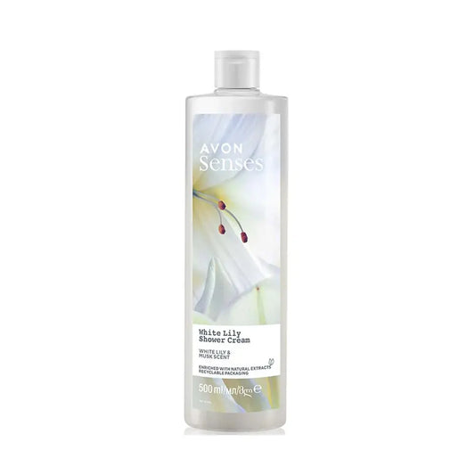 AVON Crème de Douche Senses au Lys Blanc : Lys Blanc et Musc - 500 ml AVON