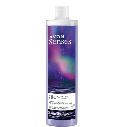 AVON Crème de douche Senses Violette cosmique et pierre de lune ambrée - 500 ml AVON