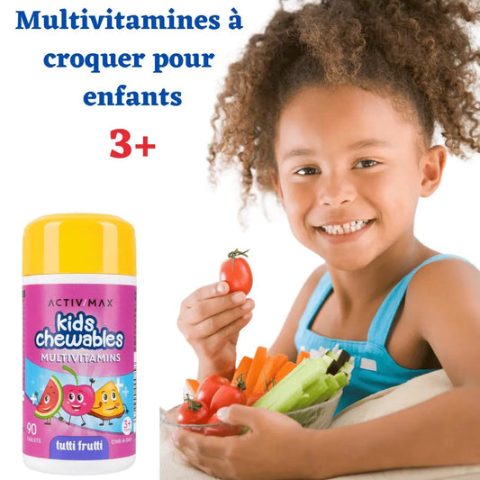 Activ-max 90 comprimés multivitamines à croquer pour enfants 63g Activ-Max