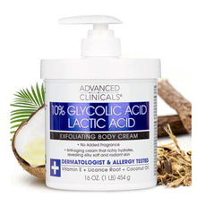 Charger l&#39;image dans la galerie, Advanced Clinicals Advanced clinicals 10% glycolic acid/ lactic acid 454G ADVANCED CLINICALS
