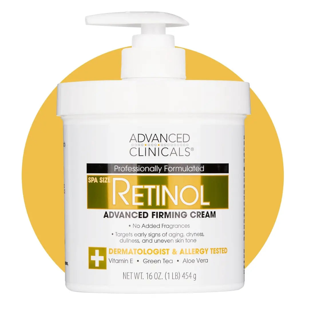 Advanced Clinicals, Rétinol, Crème raffermissante avancée, 16 oz (454 g) ADVANCED CLINICALS
