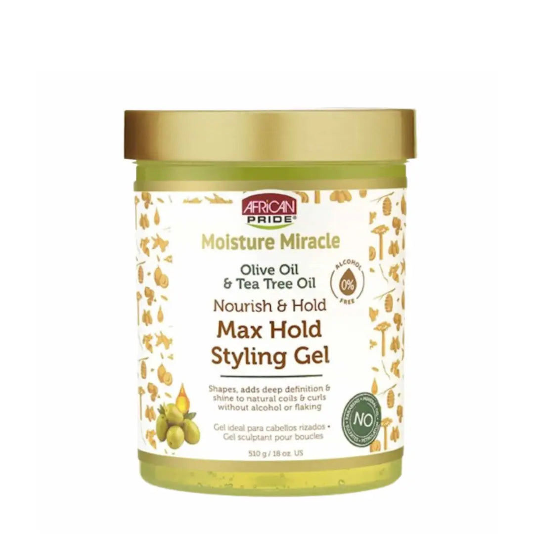 African Pride Gel coiffant tenue maximale olive et arbre à thé 510 g AFRICAN PRIDE