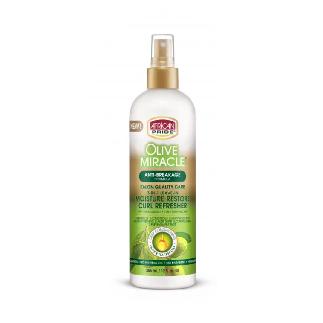 African Pride Olive Miracle 7-in-1 Leave-in Moisture Restore Curl Refresher 355 Ml AFRICA PRIDE