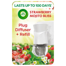 Charger l&#39;image dans la galerie, Air Wick Strawberry Mojito Bliss Prise électrique 19 ml Dure jusqu&#39;à 100 jours AIR WICK
