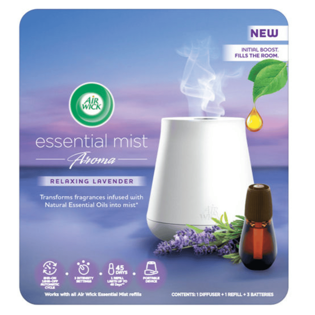 Air Wick| Lavande relaxante|  Kit diffuseur de brume essentielle pour désodorisant AIR WICK