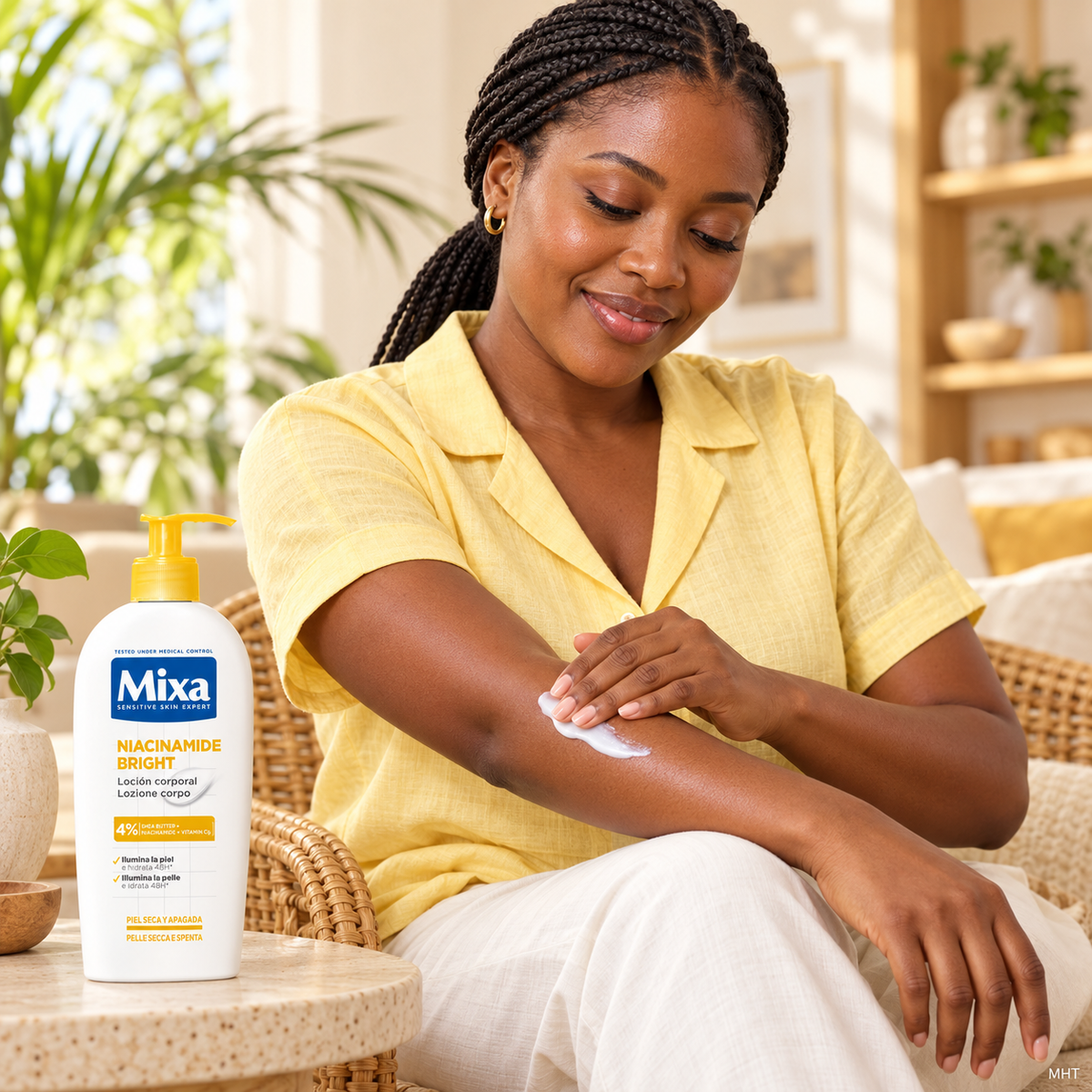 Lotion Corps Illuminatrice Mixa Bright Niacinamide — Karité & Vitamine C — 250 ml