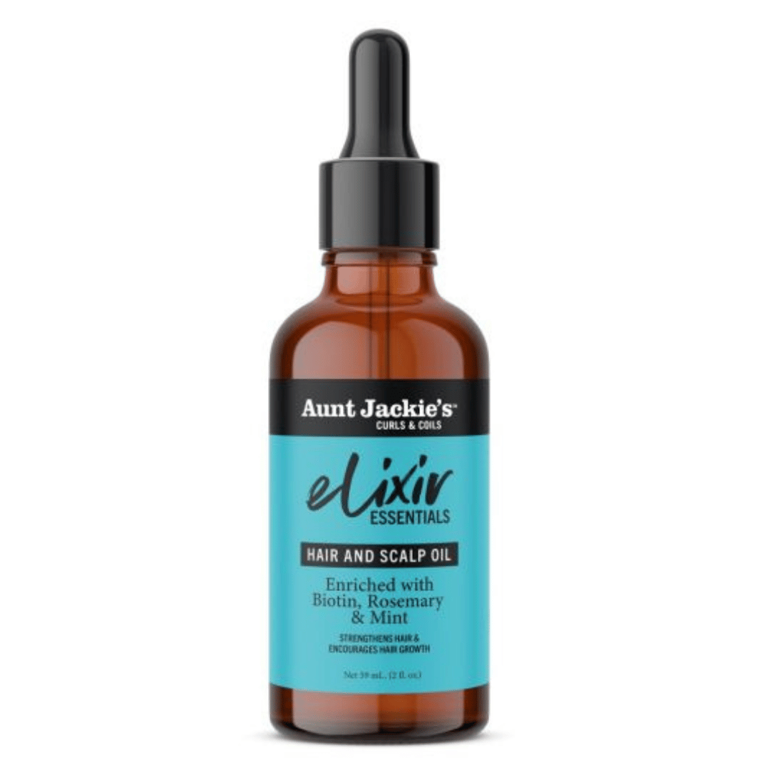 Aunt Jackie’s Elixir Essentials : biotine, romarin et huile pour cheveux et cuir chevelu à la menthe 59 ML AUNT JACKIE'S