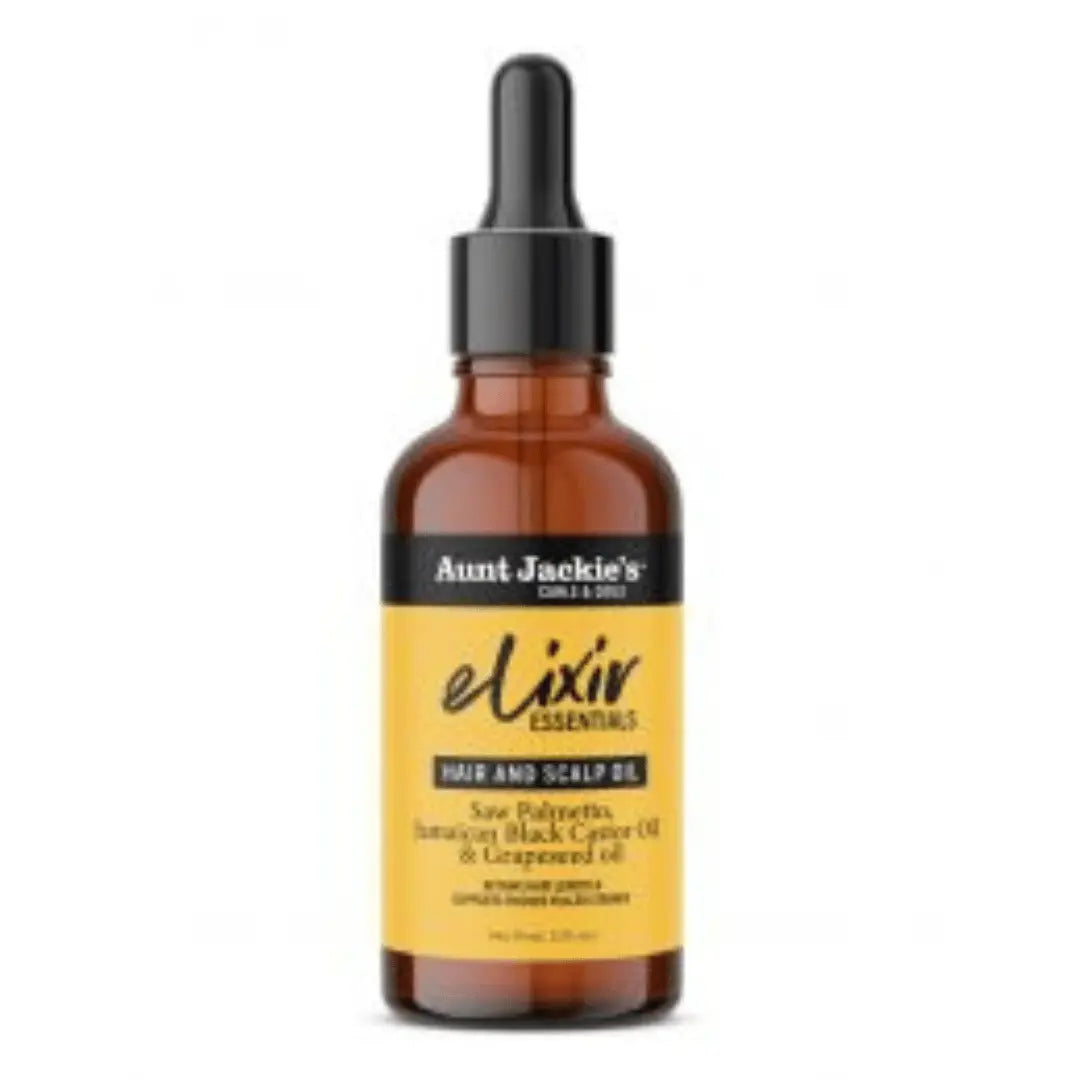 Aunt Jackie's Elixir Essentials : huile pour cheveux palmier nain et de ricin noir jamaïcain AUNT JACKIE'S