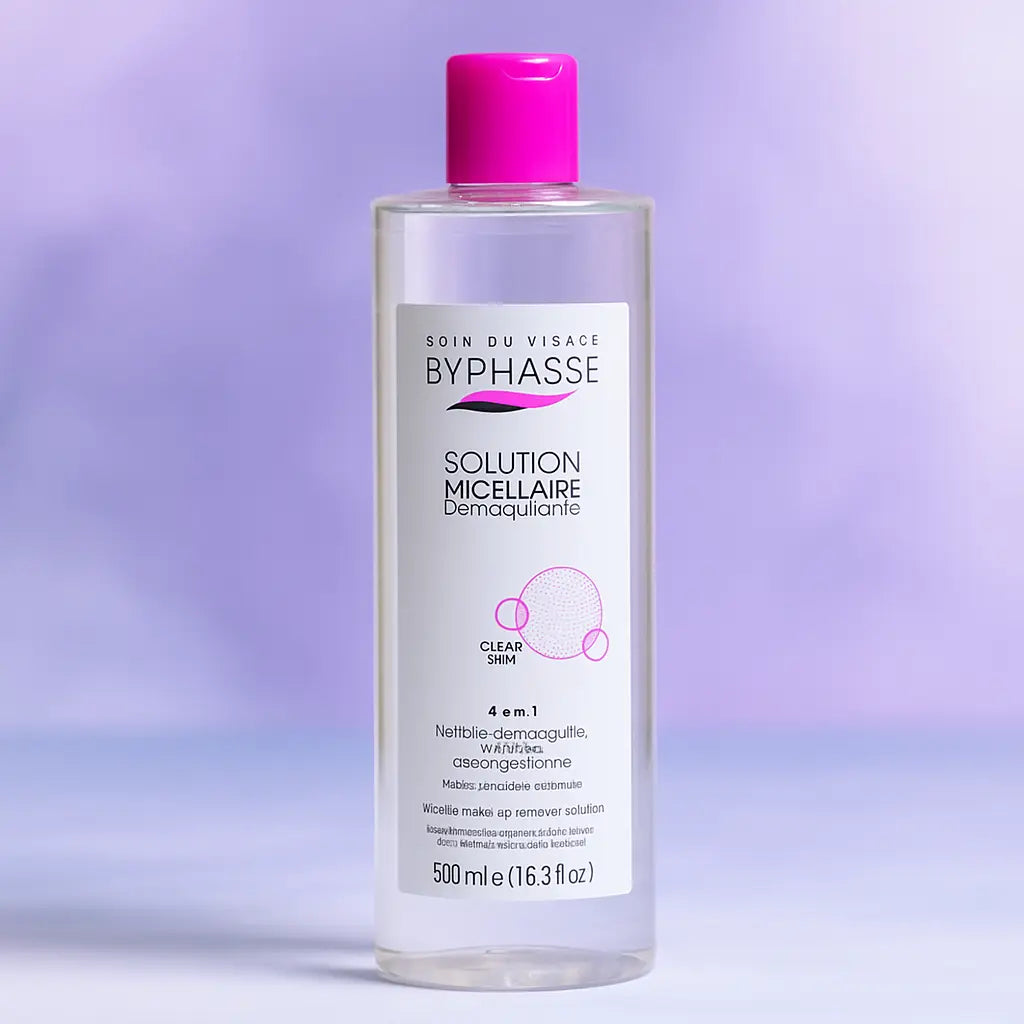 BYPHASSE – Solution Micellaire Démaquillante 4-en-1 – 500 ml BYPHASSE