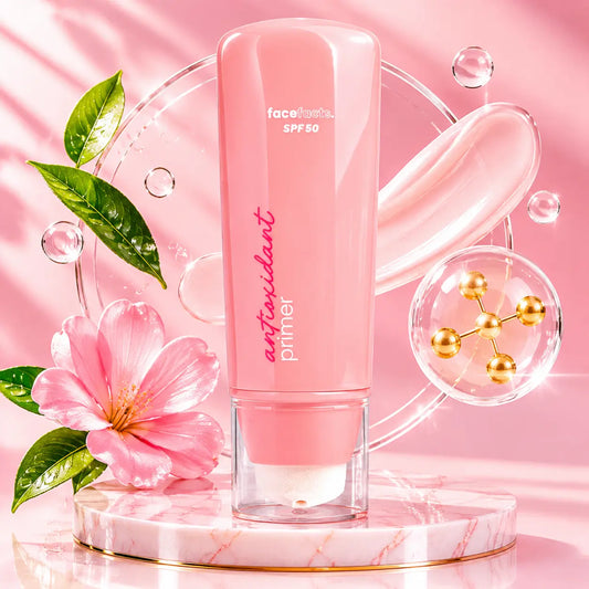 Base de Maquillage Antioxydante Face Facts SPF 50 — Thé Vert & Jojoba — 50 ml
