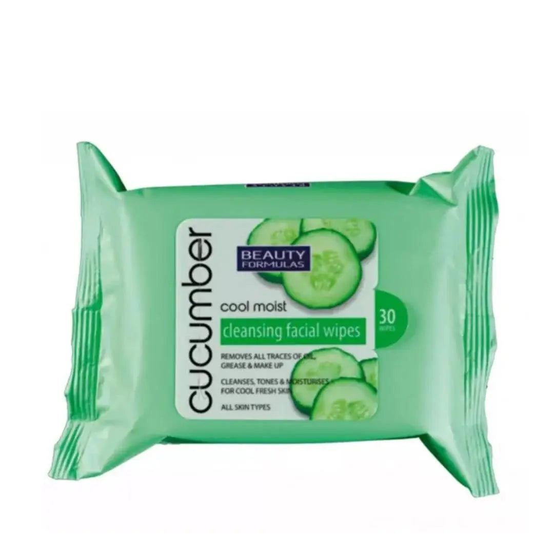 Beauty Formulas Lingettes nettoyantes a base de concombre BEAUTY FORMULAS