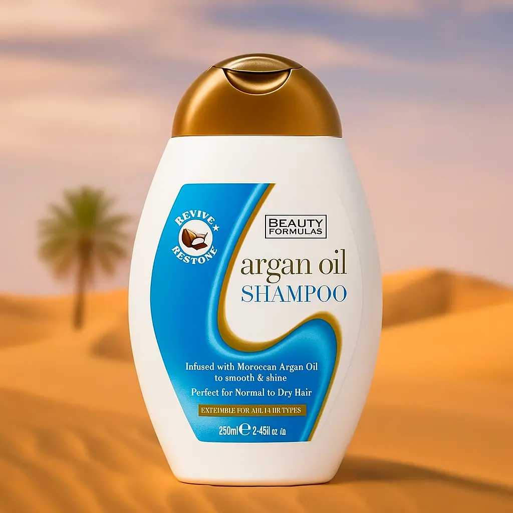 Beauty Formulas - Shampooing à l'huile d'argan -  250 ml BEAUTY FORMULAS