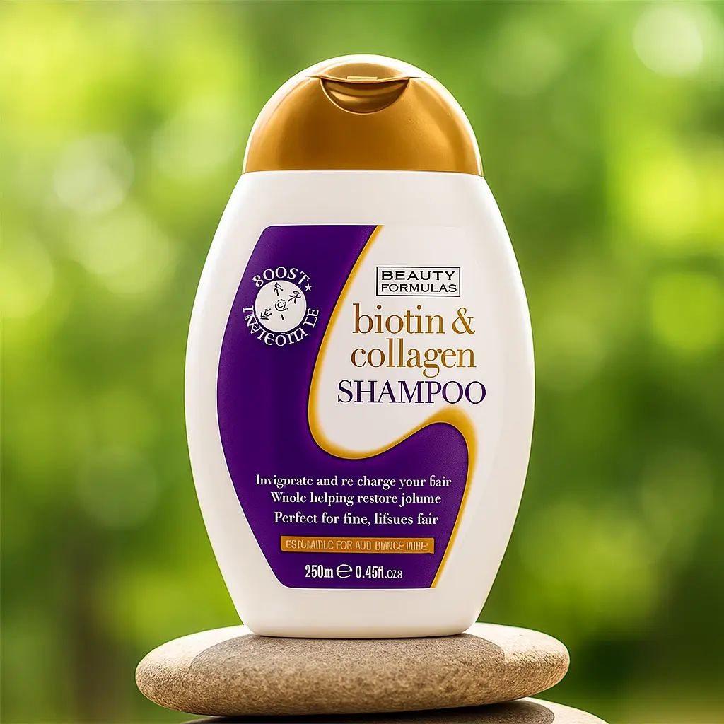 Beauty Formulas - Shampooing à la biotine et au collagène - Cheveux fins 250 ml BEAUTY FORMULAS