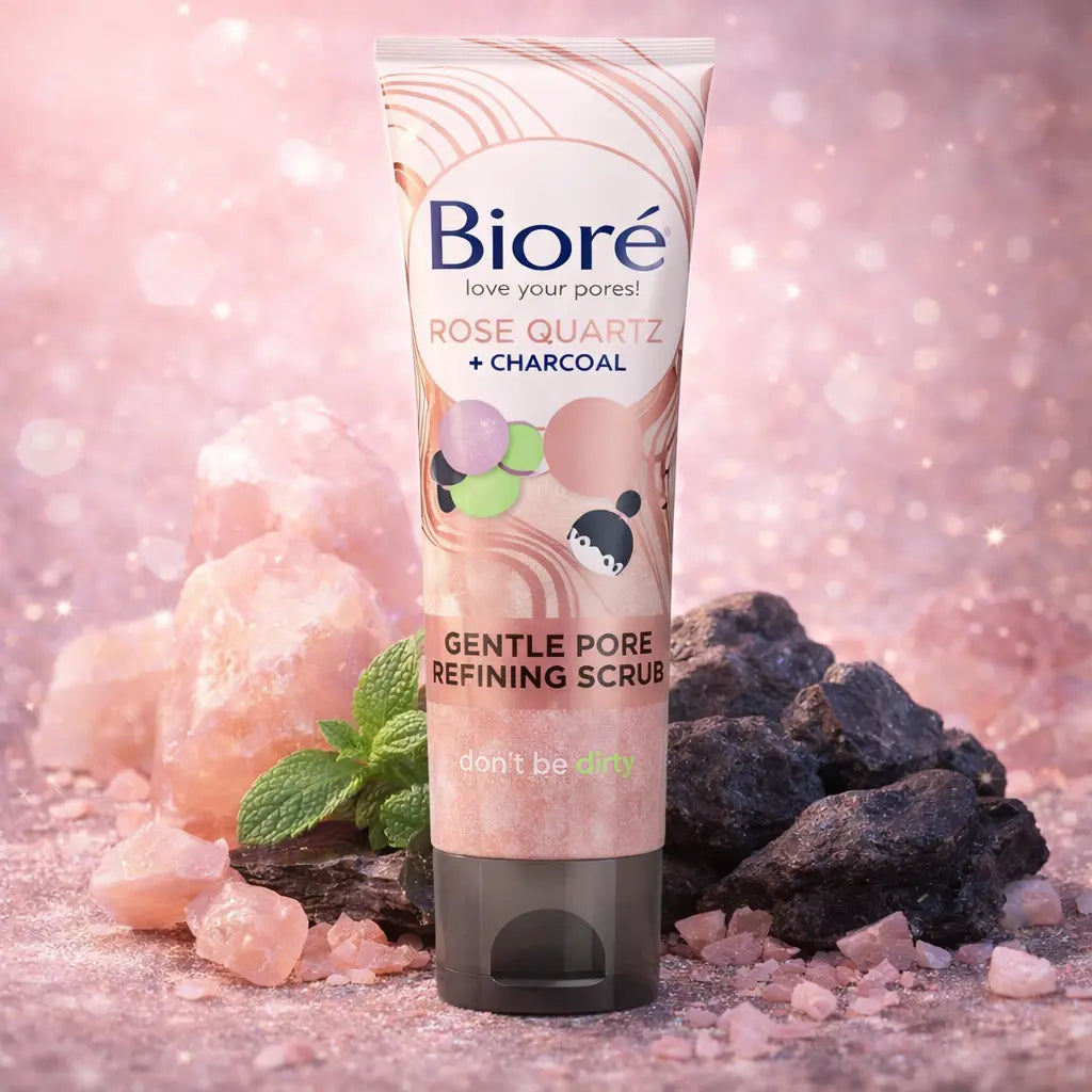 Bioré Gommage doux affinant les pores au quartz rose et au charbon 110ML BIORE