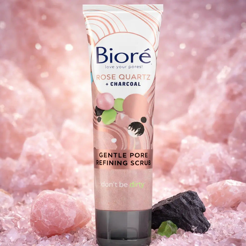 Bioré Gommage doux affinant les pores au quartz rose et au charbon 110ML BIORE
