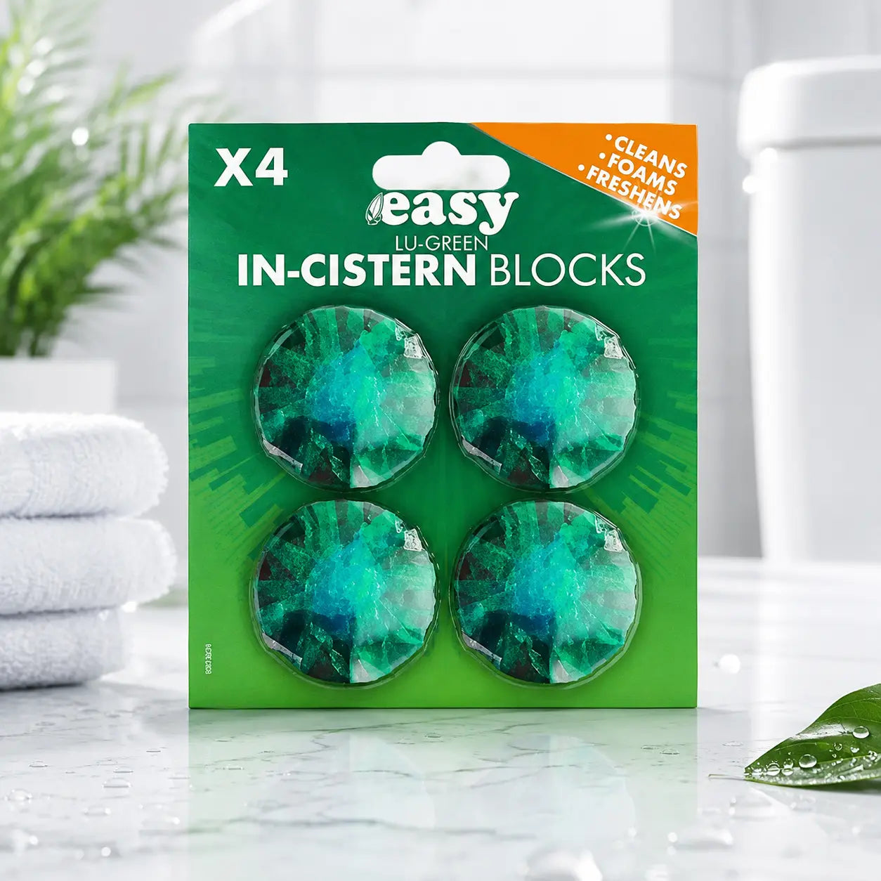 Blocs WC réservoir Easy vert — Lot de 4