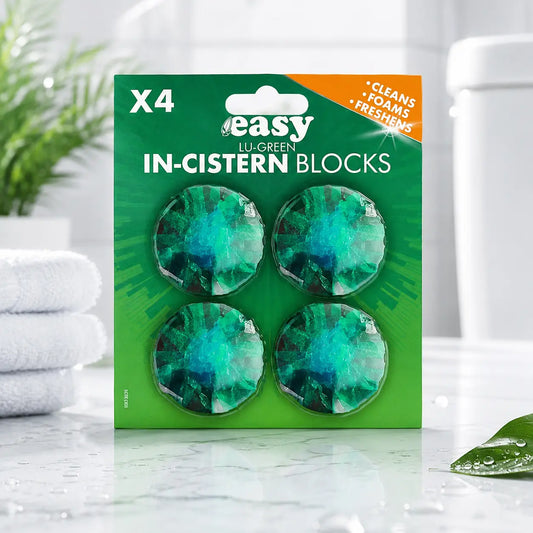 Blocs WC réservoir Easy vert — Lot de 4