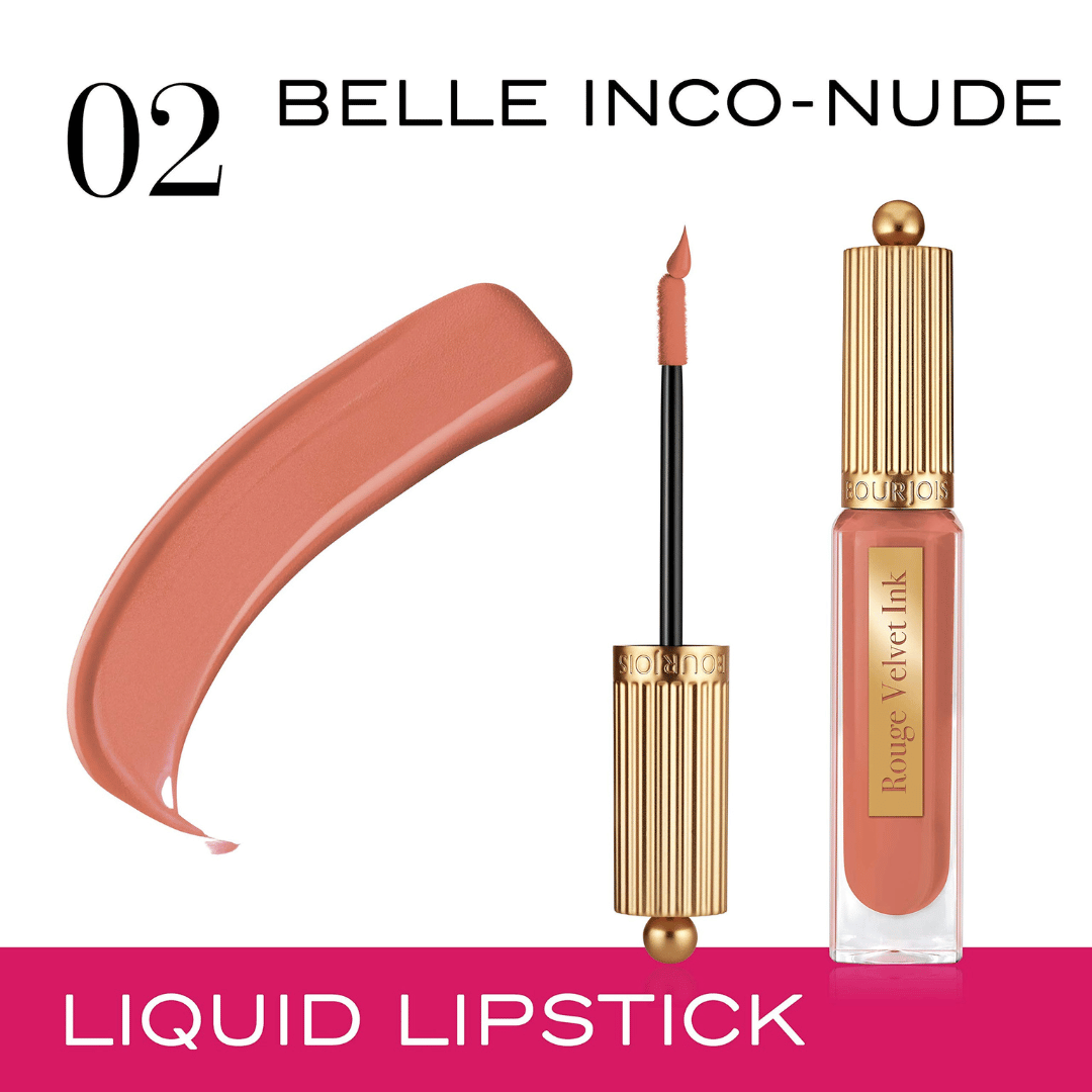 Bourjois Rouge Velvet Ink Liquid Matte Lipstick 02 Belle Inco--Nude BOURJOIS