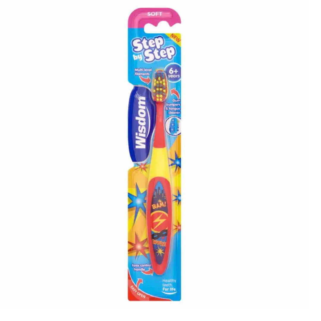 Brosse à dents Wisdom Kids Step By Step 6+ ans Blue WISDOM