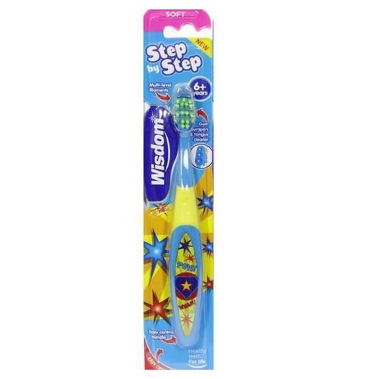 Brosse à dents Wisdom Kids Step By Step 6+ ans (Bleu) WISDOM