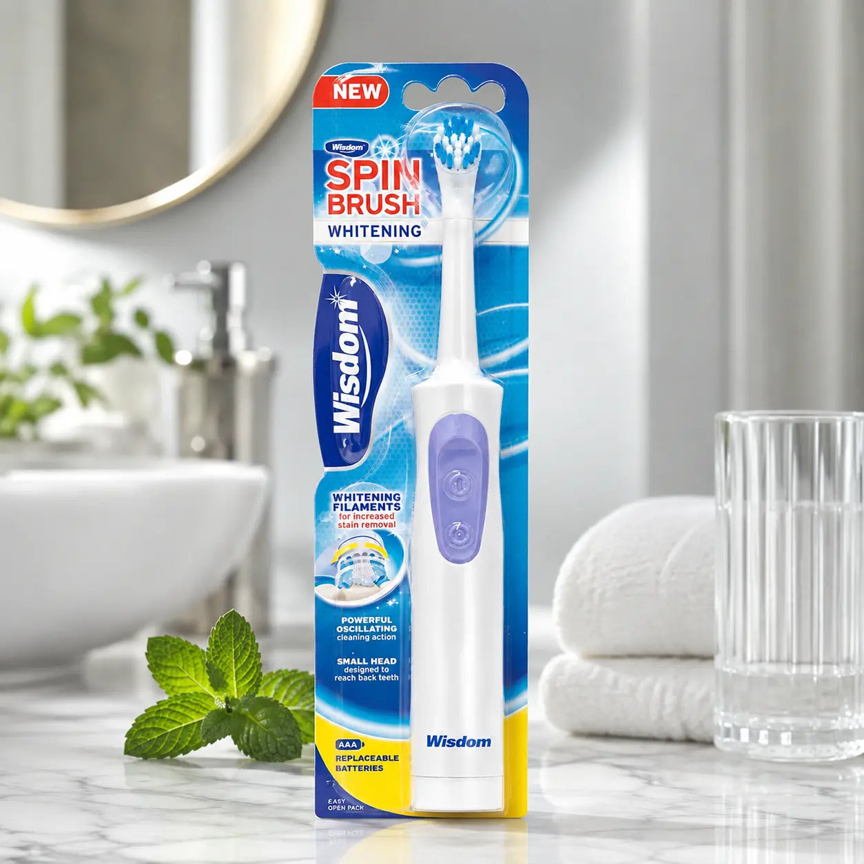 Brosse à dents électrique Wisdom Spin Brush Whitening