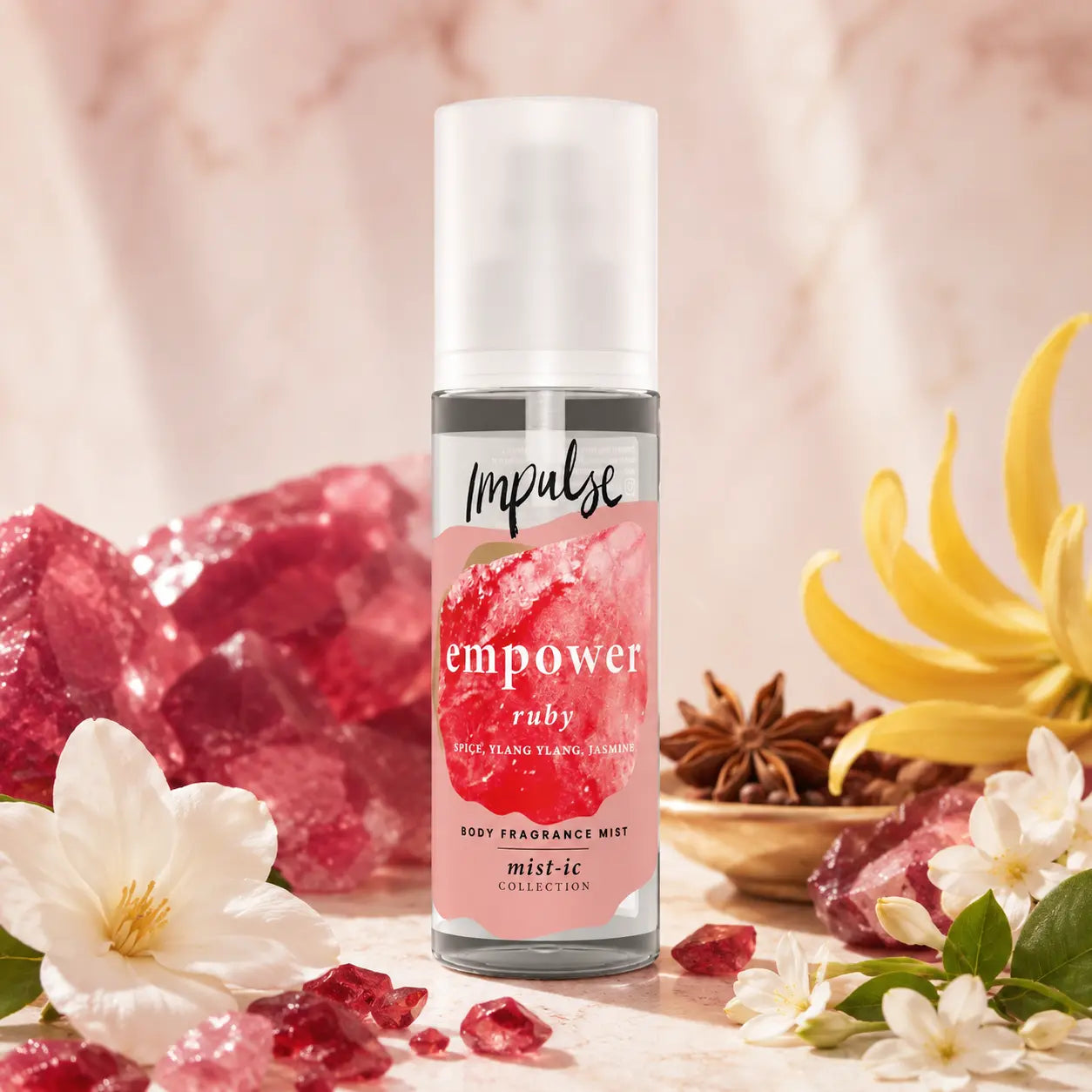 Brume Parfumée Corps Impulse Empower Ruby — Épices, Ylang-Ylang, Jasmin